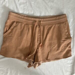 Aerie Camel Brown Tan Sweat Shorts Size Large